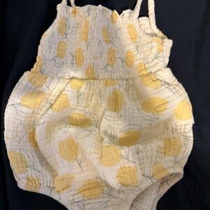 Yellow and Cream Kids One Piece Bodysuit